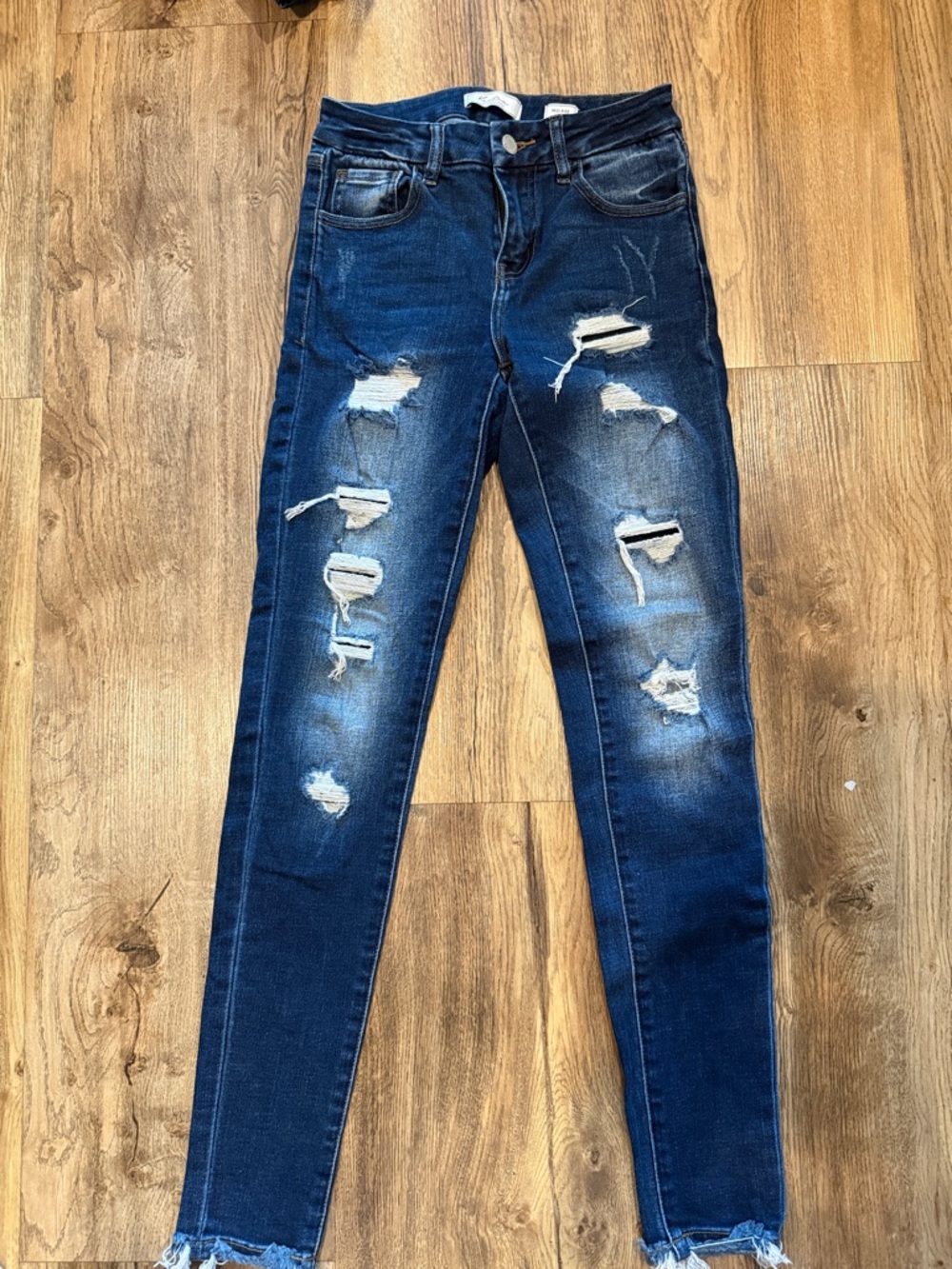 KanCan Dark Blue Ripped Skinny Jeans